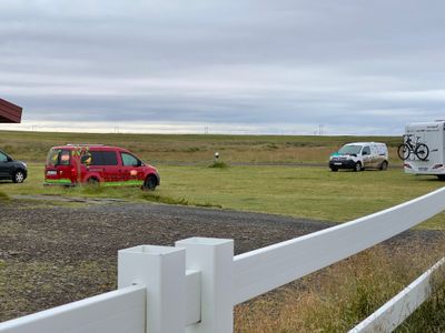 View of Snorrastadir campgrounds